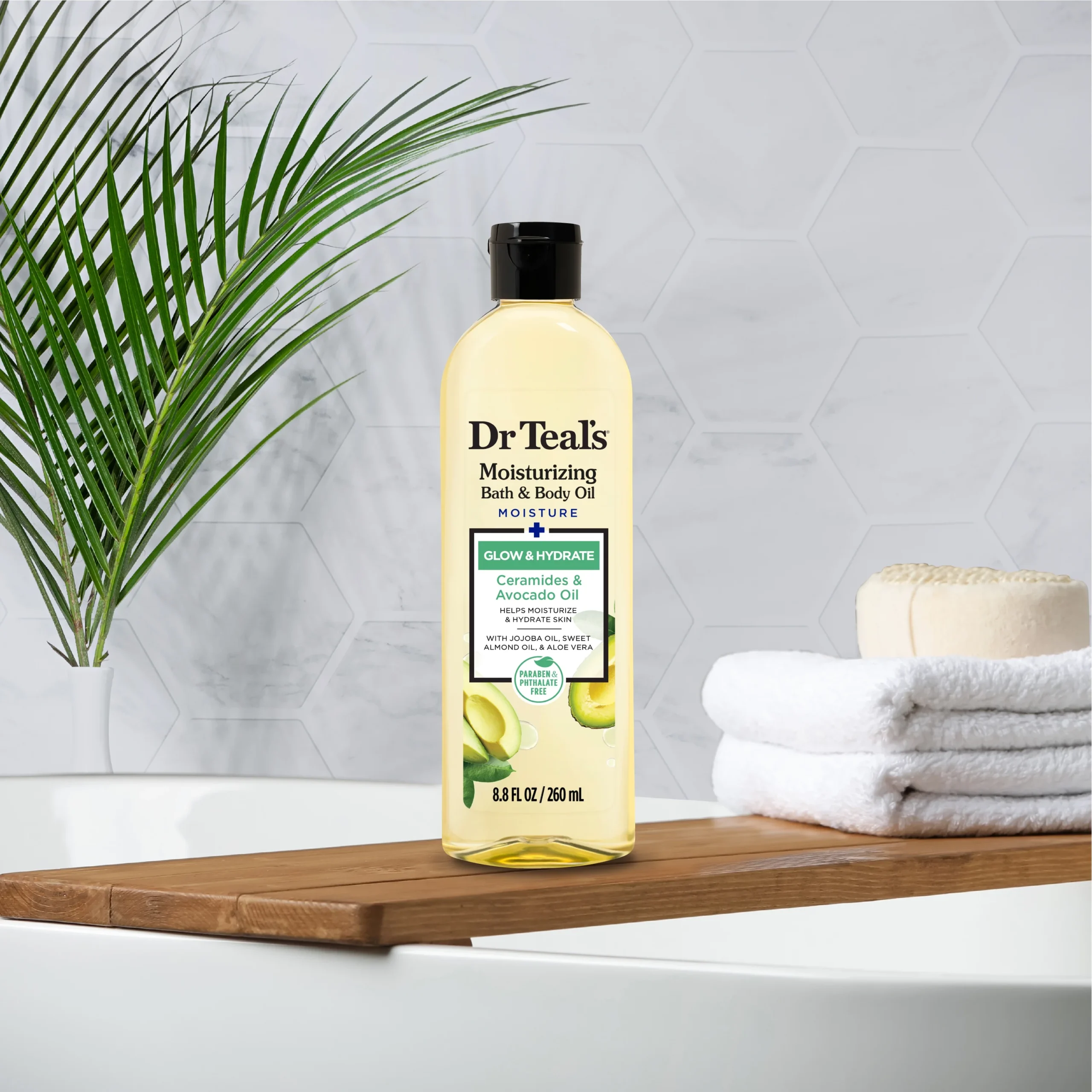 Dr Teals Moisturing Bath and Body Oil Ceramides And Avocado oil - 260ml - Image 2
