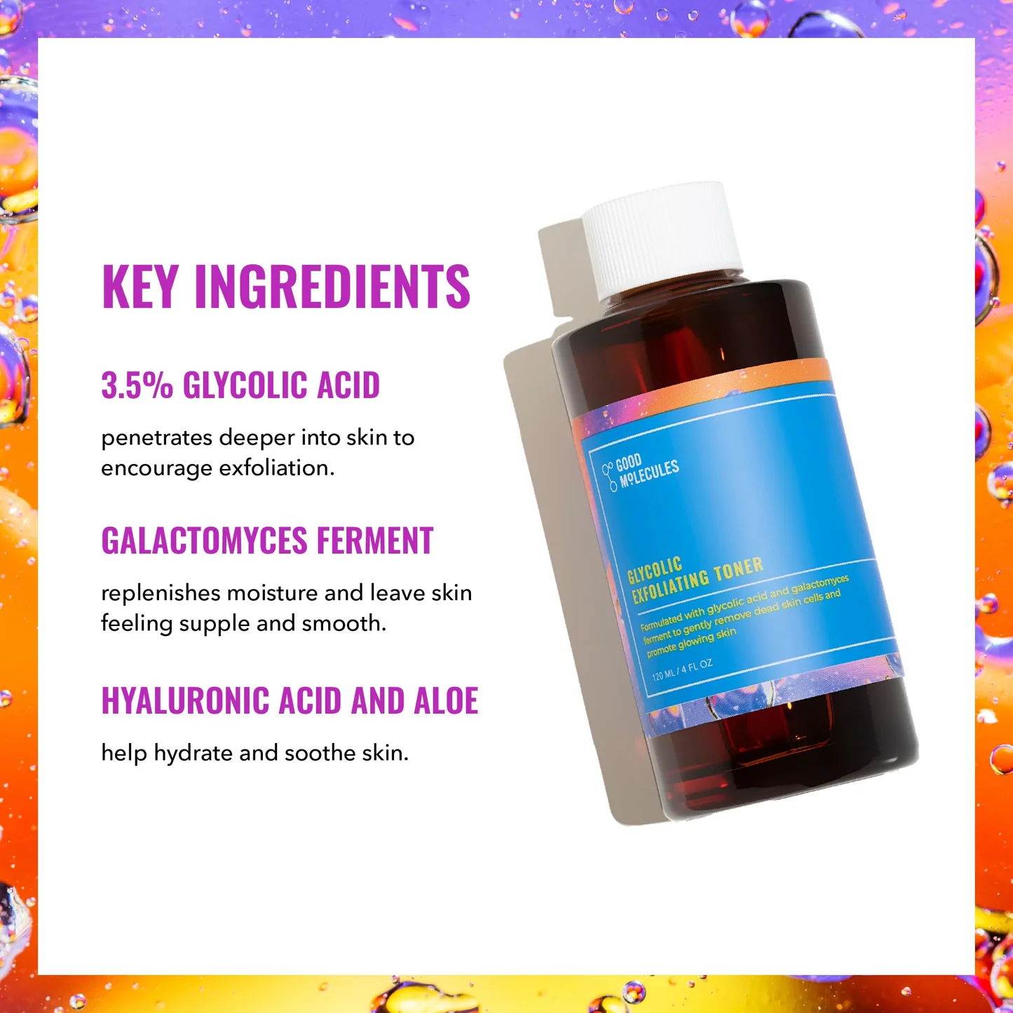 Good Molecules Glycolic Exfoliating Toner - 120ml - Image 2