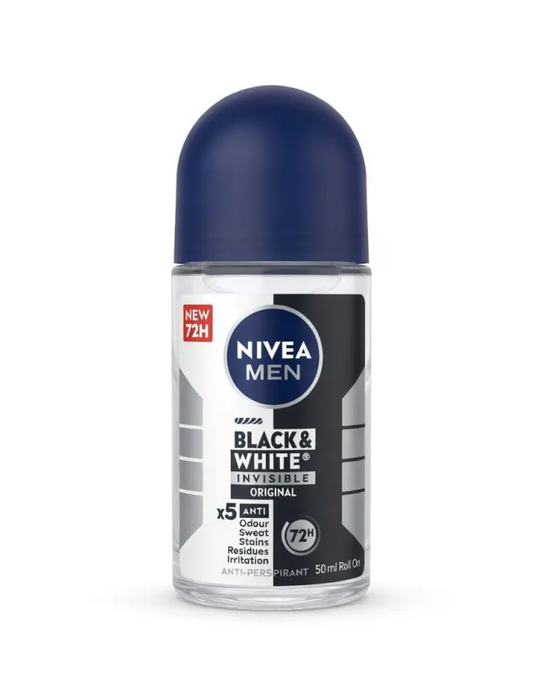 Nivea Men Black & White Invisible Roll-On - 50ml